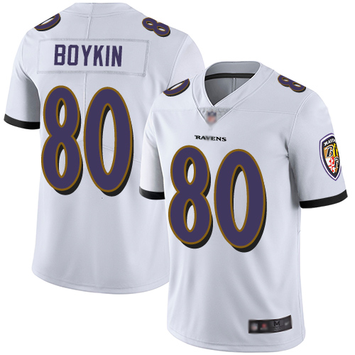 Baltimore Ravens Limited White Men Miles Boykin Road Jersey NFL Football #80 Vapor Untouchable->youth nfl jersey->Youth Jersey